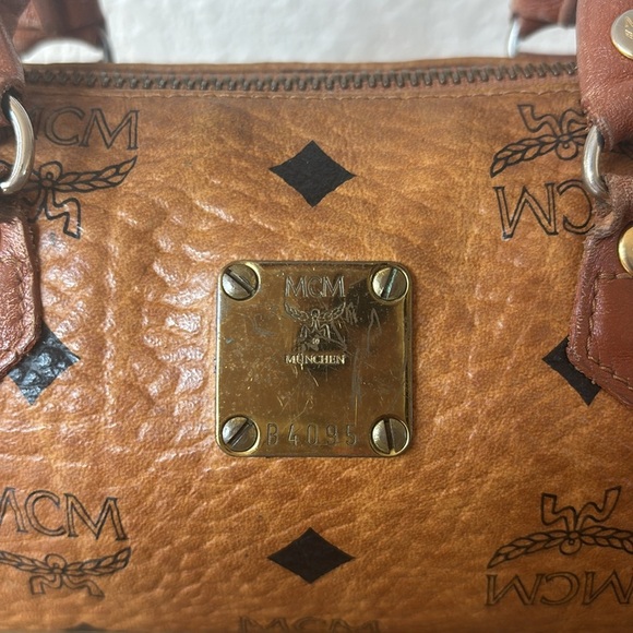 Authentic $580 Used MCM Logo Printed Mini Crossbody Bag - Picture 3 of 16